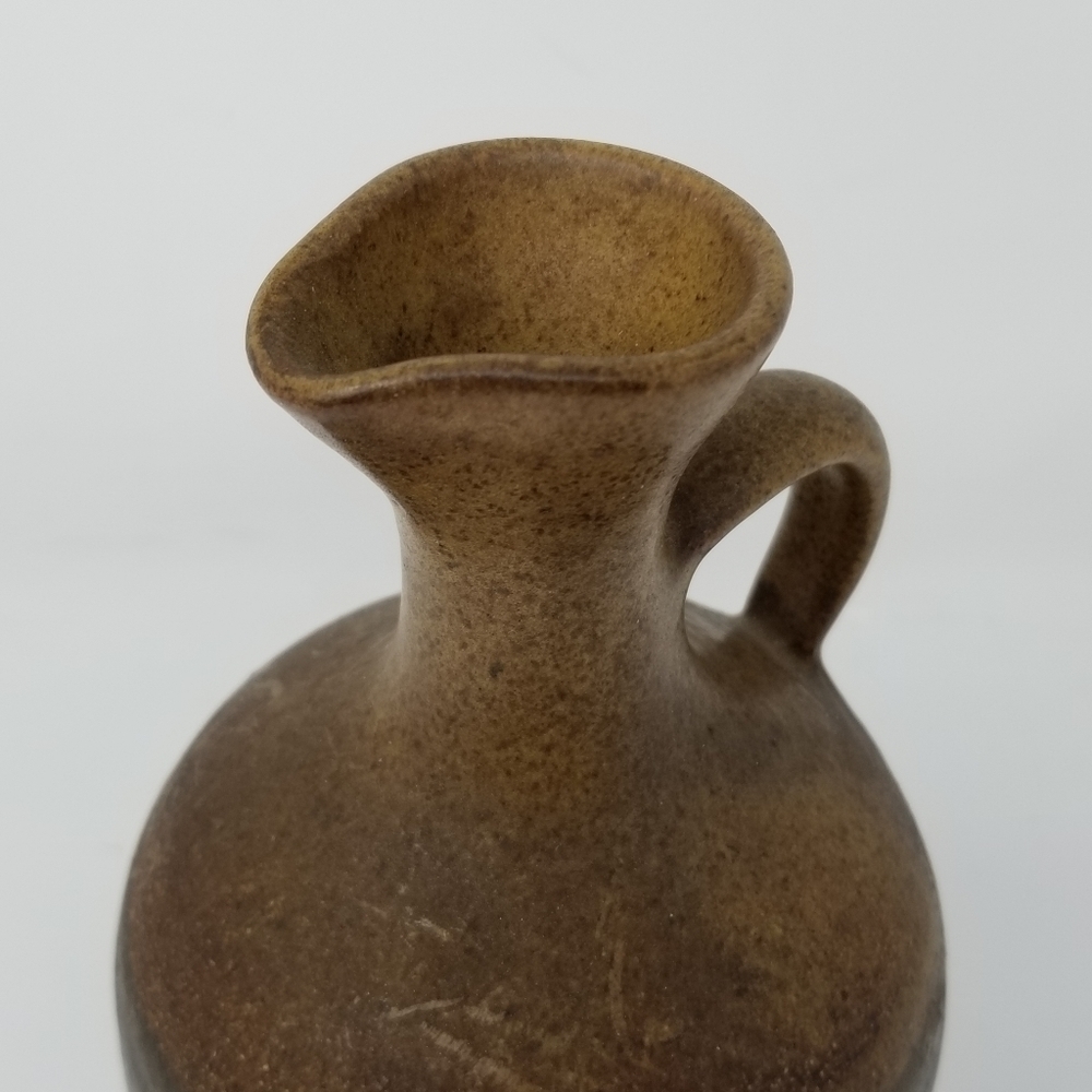 Pottery Jug Handle Spout Stoneware Marked M - Picture 5 of 16